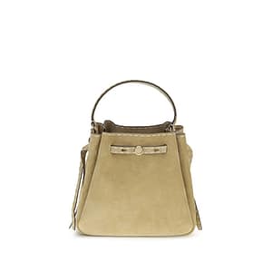 Tory Burch Beige Calf Leather Bos Taurus Backet Bag