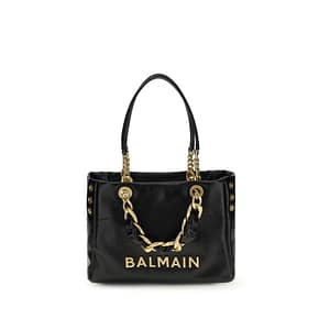 Balmain Black Calf Leather Bos Taurus Shoulder Bag