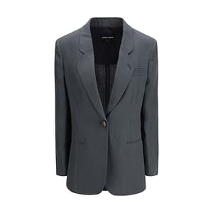 Giorgio Armani Gray Linen Jackets And Coat