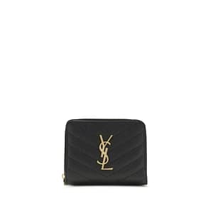 Saint Laurent Black Calf Leather Bos Taurus Wallet
