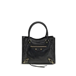Balenciaga Black Lamb Ovis Aries Aries Shoulder Bag