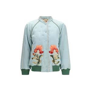 Valentino Blue Silk Bomber