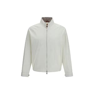 Brunello Cucinelli White Cotton Full-Length Jacket