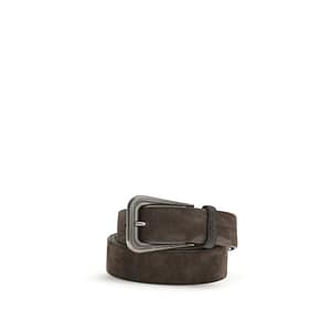 Brunello Cucinelli Brown Calf Leather Bos Taurus Regular Belt
