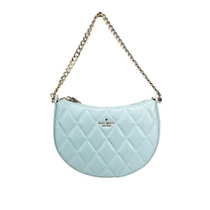 Kate Spade Carey Small Wild Sage Quilted Smooth Leather Zip Top Crossbody Bag