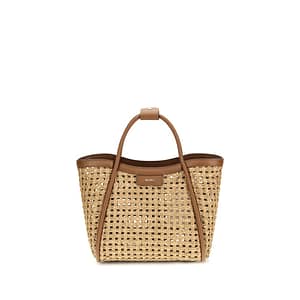 Max Mara Beige Raffia Shoulder Bag