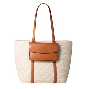Michael Kors Beige Canvas Tote Bag