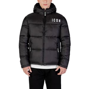 Icon Black Polyester Coat