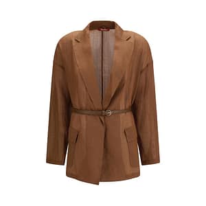 Max Mara Brown Ramie Coat