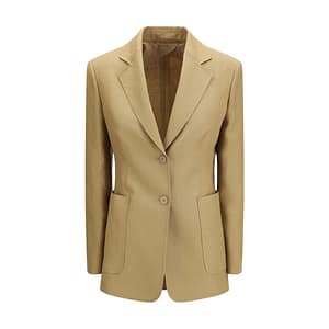 Max Mara Beige Linen Jackets And Coat