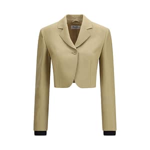 Max Mara Beige Linen Denim Jacket