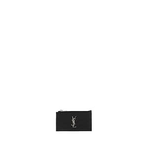 Saint Laurent Black Calf Leather Bos Taurus Wallet