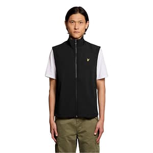 Lyle & Scott Black Polyester Sleveless Jacket