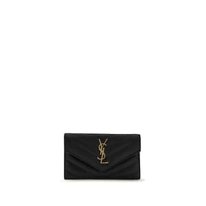 Saint Laurent Black Calf Leather Bos Taurus Wallet