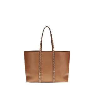 Valentino Garavani Brown Calf Leather Bos Taurus Shoulder Bag