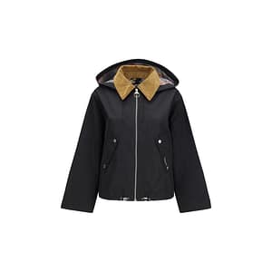 Barbour Black Cotton Rain Coat