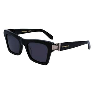 Ferragamo Black Acetate Sunglasses