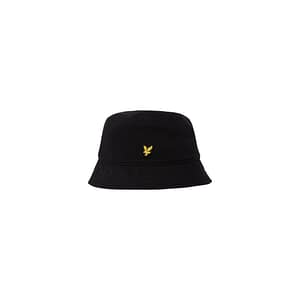 Lyle & Scott Black Cotton Bucket Hat