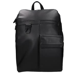 Piquadro Black Leather Backpack