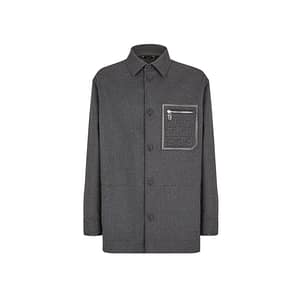 Fendi Gray Cashmere Jackets And Coat