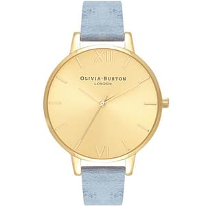 Olivia Burton Blue Artificial Leather Dress Watch