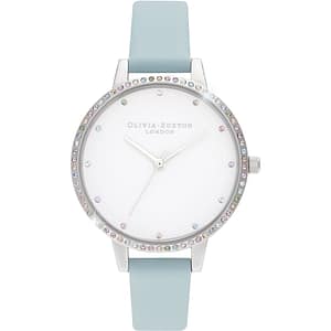 Olivia Burton Blue Artificial Leather Dress Watch