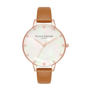 Olivia Burton Brown Artificial Leather Dress Watch