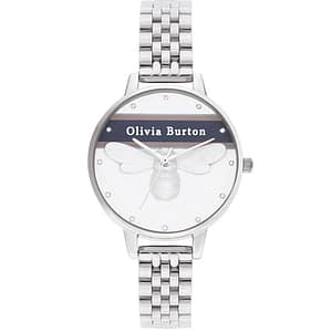 Olivia Burton Silver Stainless Steel Dress Watch