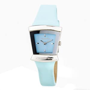 Chronotech Blue Leather Dress Watch