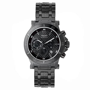 Bobroff Black Stainless Steel Dress Watch
