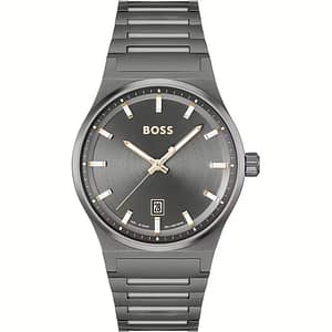 Hugo Boss Gray Stainless Steel Dress Watch