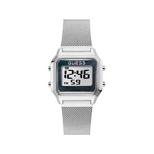 Guess Gray Stainless Steel Digital Watch