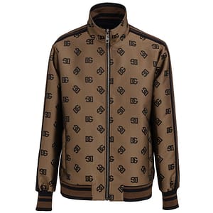 Dolce & Gabbana Bronze Polyester Shell Jacket