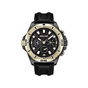 Police Black Artificial Leather Dress Watch