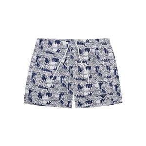 Emporio Armani White Polyester Swim Shorts