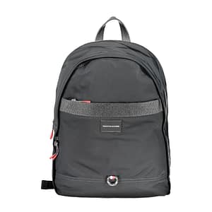 Tommy Hilfiger Black Polyester Men Backpack