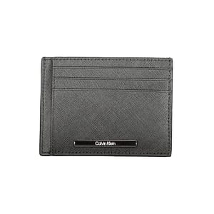 Calvin Klein Black Leather Mens Wallet Holder