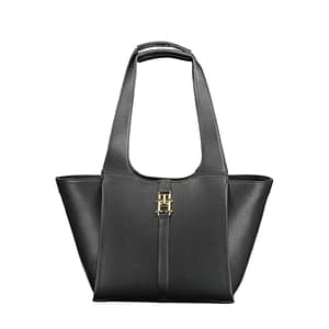 Tommy Hilfiger Black Polyurethane Women Handbag