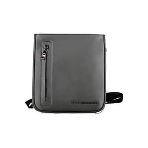 Tommy Hilfiger Black Polyurethane Men's Shoulder Bag
