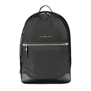 Tommy Hilfiger Black Polyester Men Backpack