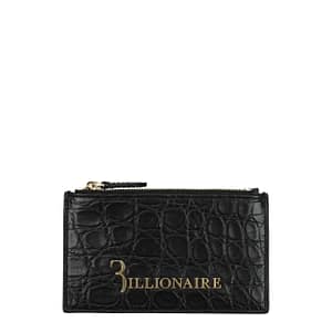 Billionaire Italian Couture Black Crocodile Cardholder