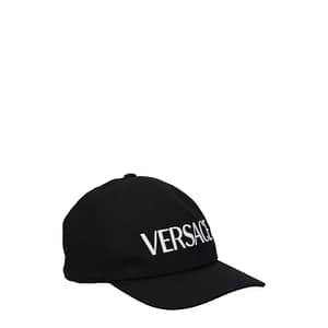 Versace Black Cotton Cap (Baseball Hat)