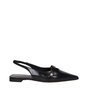 Max Mara Black Leather Ballet Flats