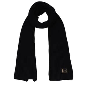 Dolce & Gabbana Black Cashmere Scarf
