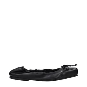 Jacquemus Black Leather Ballet Flats