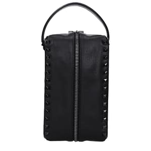 Valentino Garavani Black Leather Clutch Bag