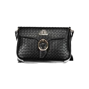 La Martina Black Polyurethane Women Shoulder Bag