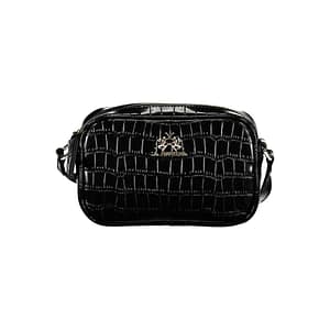 La Martina Black Polyurethane Women Shoulder Bag