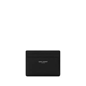 Saint Laurent Black Calf Leather Bos Taurus Wallet