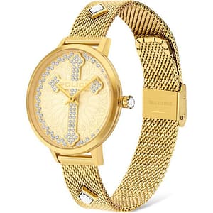 Police Gold Stainless Steel Dress Watch